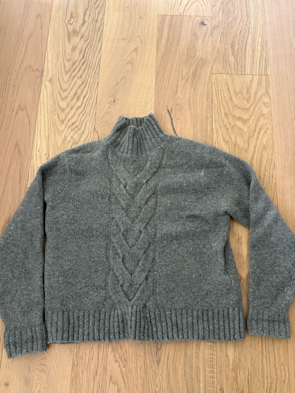 Roots Cable Knit Mock Neck Sweater